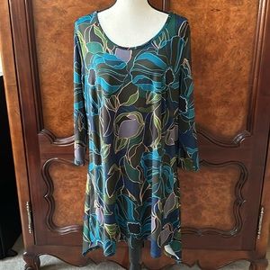 Arna York Collection Abstract Floral Print Tunic